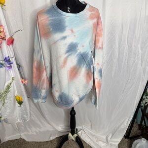 Fantastic Fawn Tie-Dye Sweatshirt - Blue, Pink, White